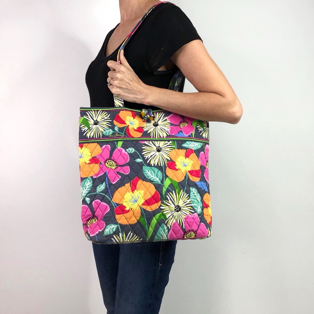 Vera Bradley Jazzy Blooms Floral Print Tote Purse - Picture 2 of 8
